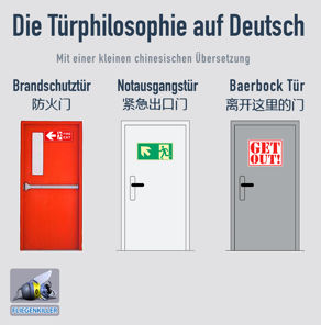 politischer Poster von Czeslaw Gorski - baerbock tuer